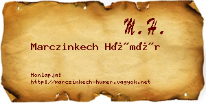 Marczinkech Hümér névjegykártya
